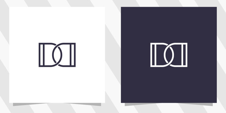 letter dd logo design vector
