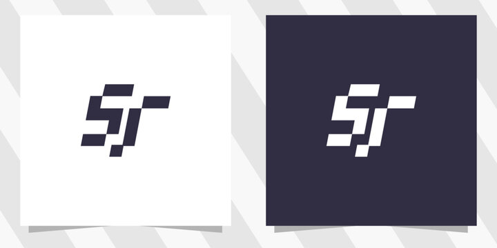 letter st ts logo design vector