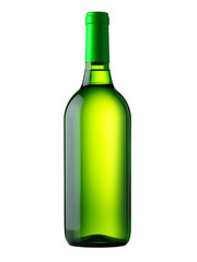 green bottle isolated on white. Isolated on White Background