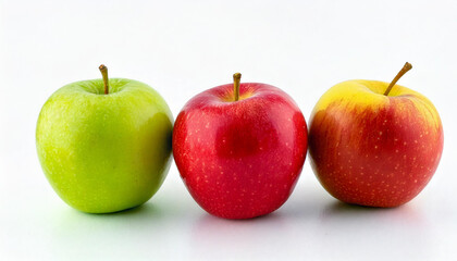 Juicy green, red and yellow apple background