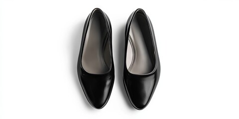 Fototapeta premium Elegant Black Pointed Toe Shoes for Women - Classic and Stylish Footwear