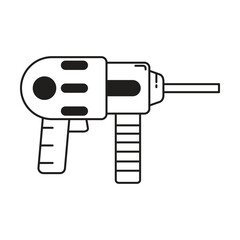 Nail gun icon vector on white background