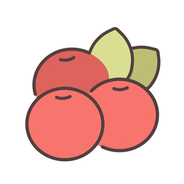 red apples with green leaves clip art preview