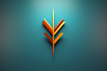 An orange downward arrow pointer on a minimal background, symbolizing direction and focus. The simple graphic design emphasizes the message of decline or movement in a clean and modern way