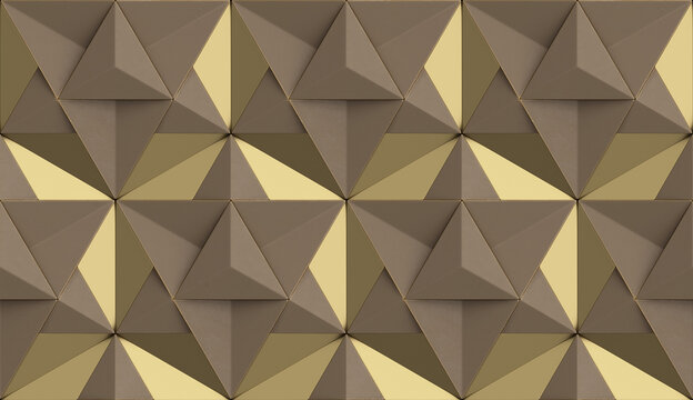 Merkaba star-inspired 3D geometric pattern wallpaper design