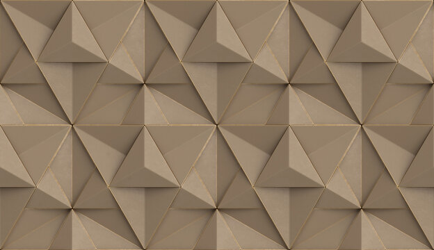 Intricate 3D Merkaba Star Geometric Pattern Wallpaper Design