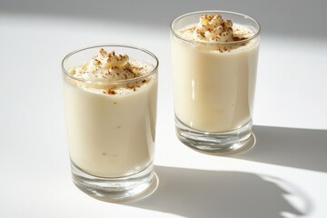 Elegant Milk Custard Served in Glass Dish Chinese food