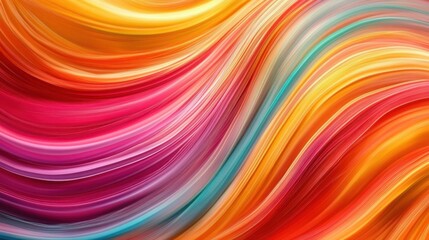 Fototapeta premium Flowing liquid waves with dynamic colors and motion