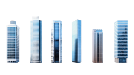 Set of Modern towers urban center architectural photography business district aerial view gigapixel standard