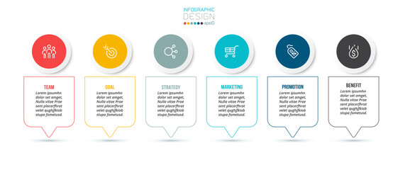Business concept infographic template with option.
