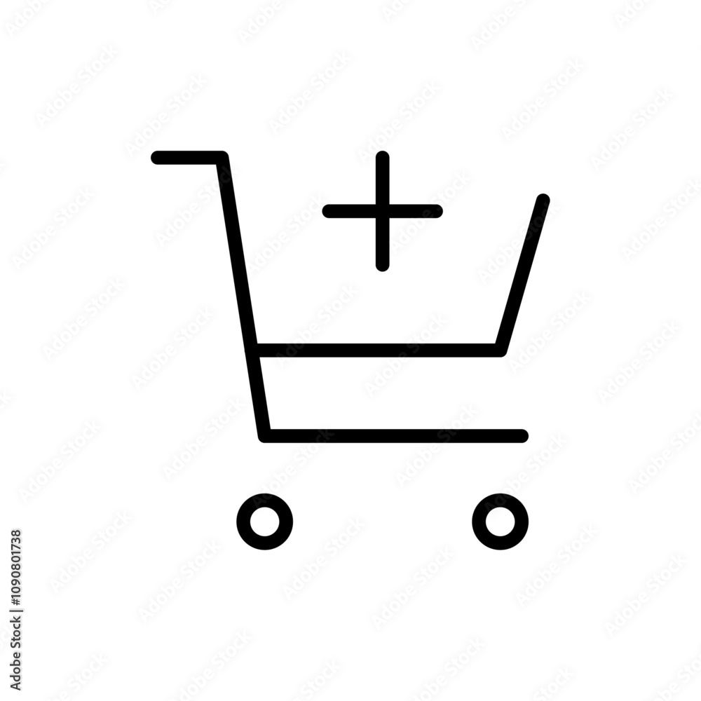 Poster Add to cart icon web design in vector