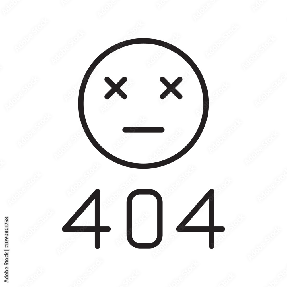 Poster 404 Error icon web design in vector