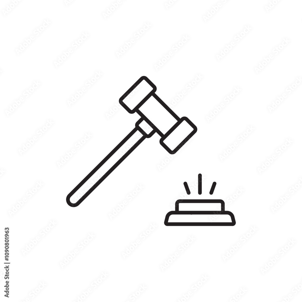 Poster auction icon web design in vector