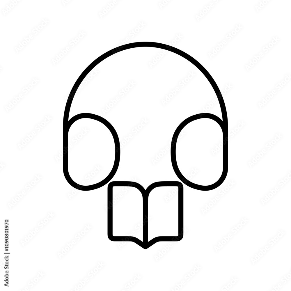 Poster Audio book icon web design in vector