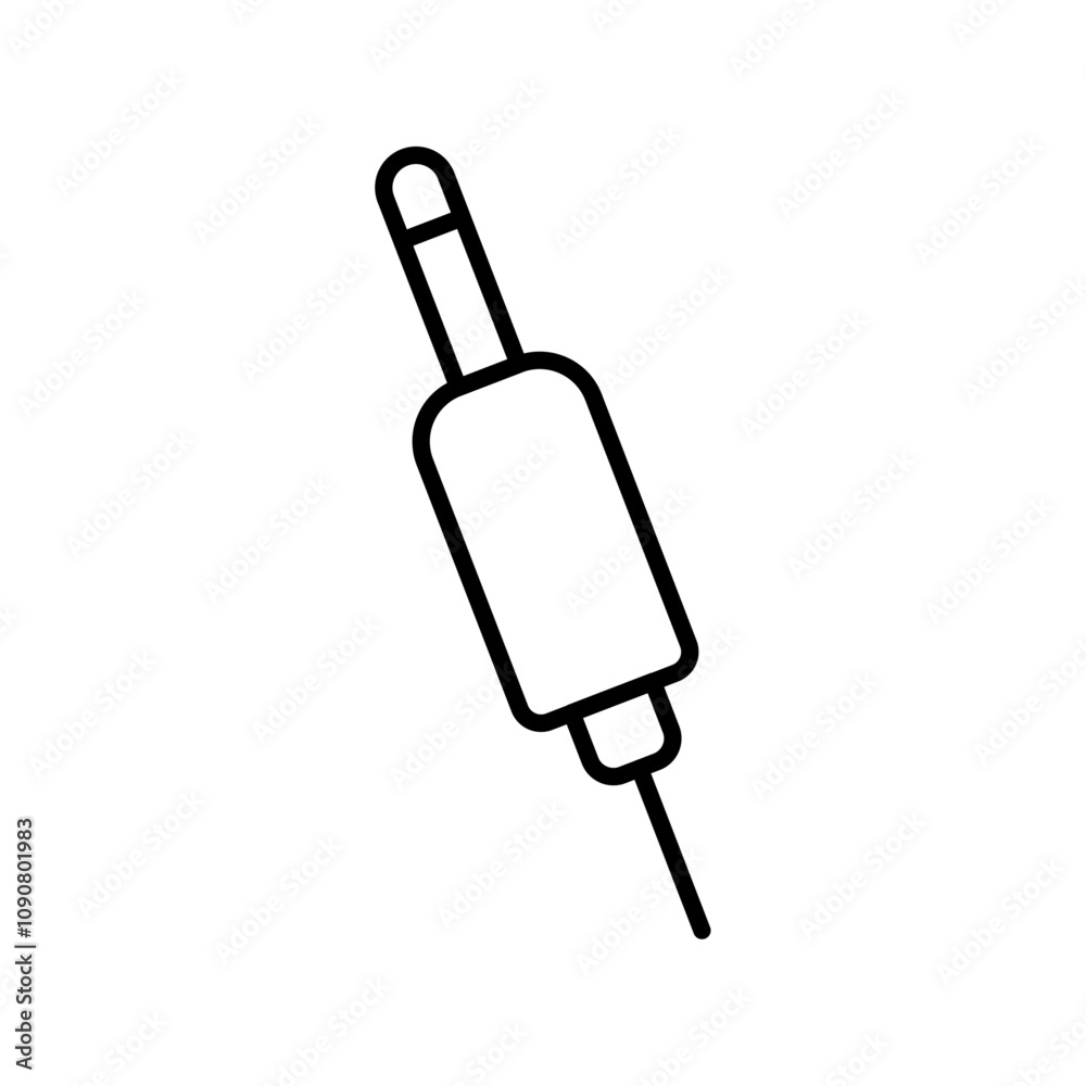 Poster audio jack icon web design in vector