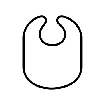recommend clip art: Baby bib icon web design in vector