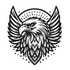 Obraz premium Eagle head logo vector ilustration art