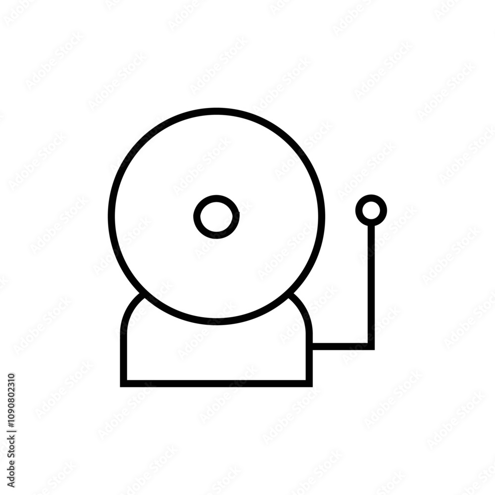 Poster bell school icon web design in vector
