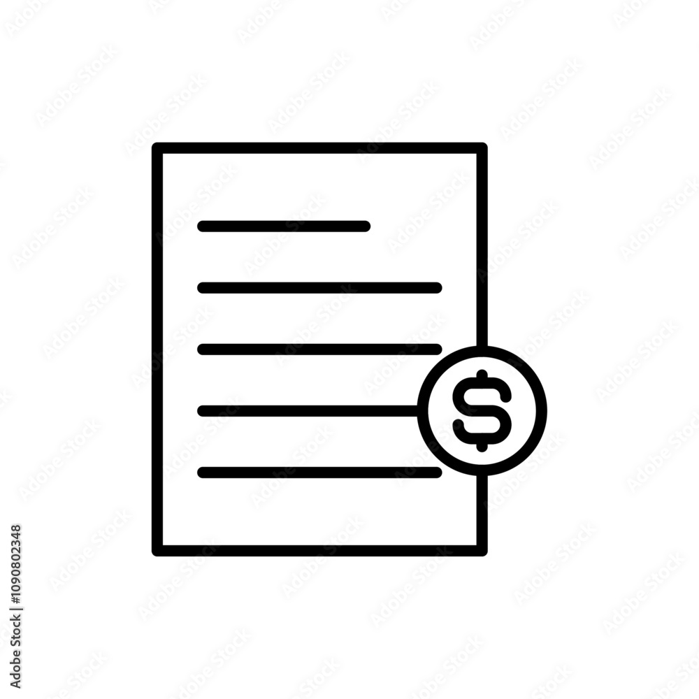 Poster bill paid icon web design in vector