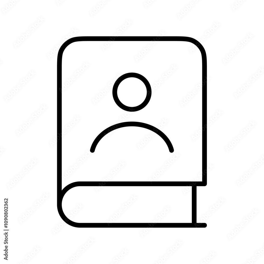 Poster biography icon web design in vector