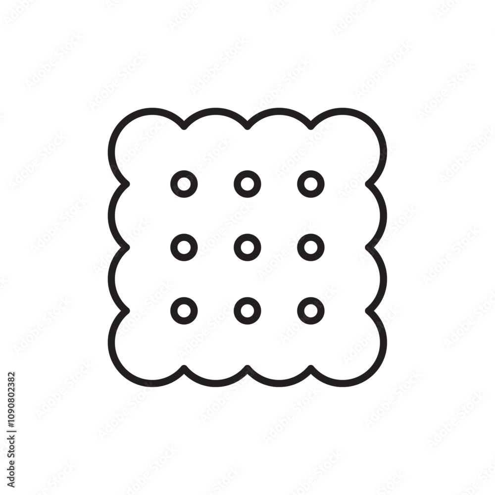 Poster Biscuit icon web design in vector