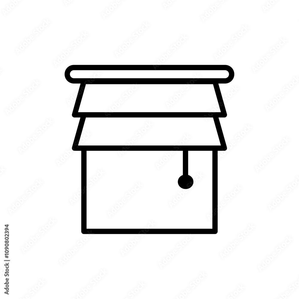 Poster blinds icon web design in vector