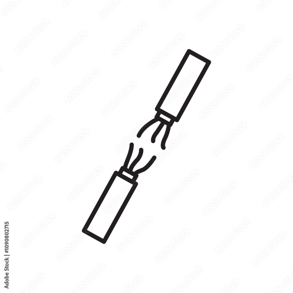 Poster Broken Wire Icon icon web design in vector