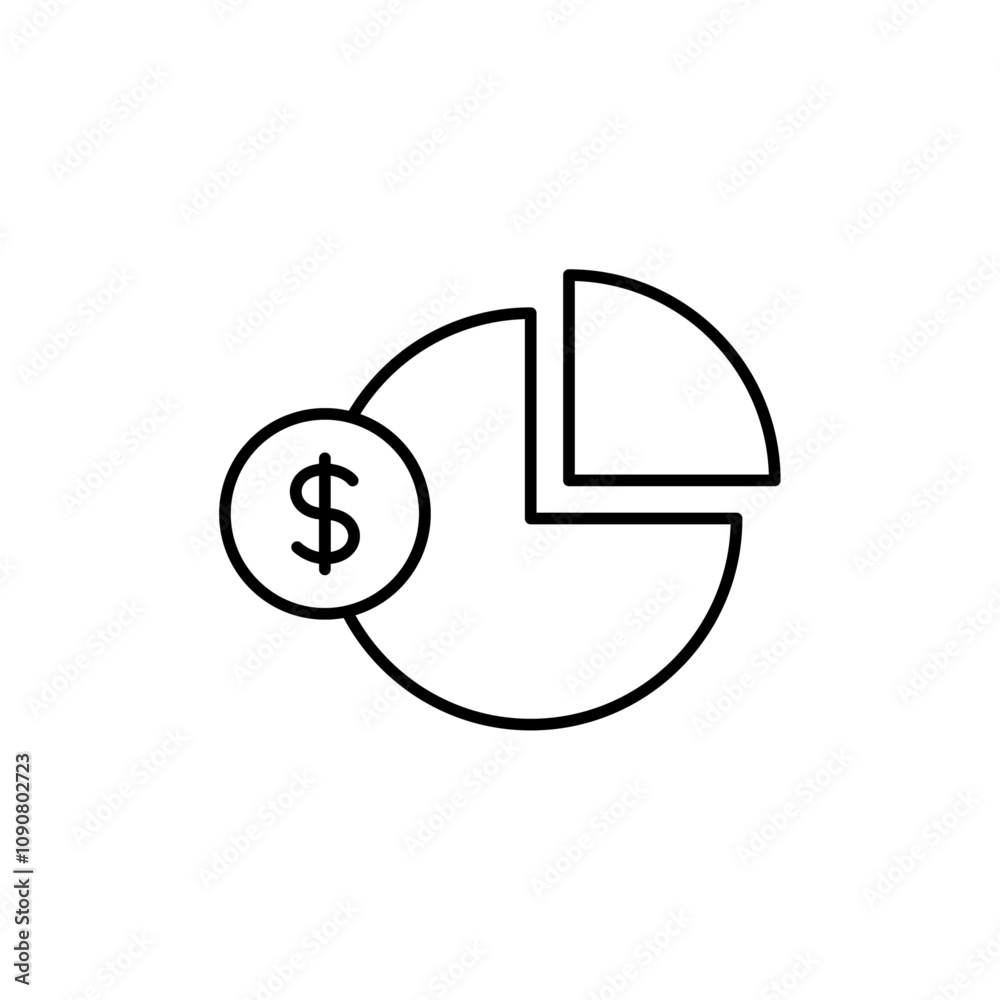 Poster budget planning icon web design in vector