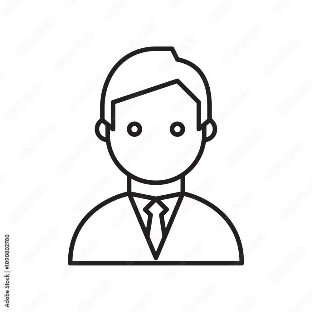 Poster businessman icon web design in vector