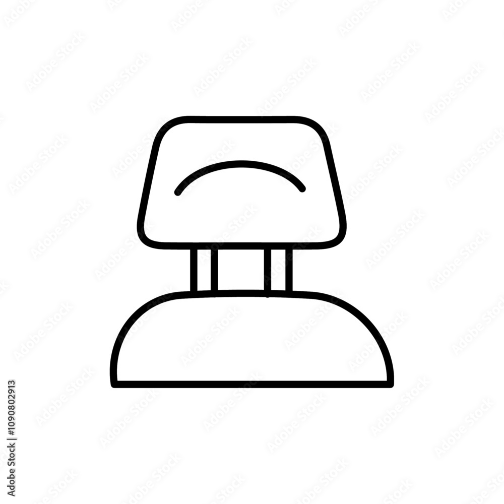 Poster Car headrest icon web design in vector