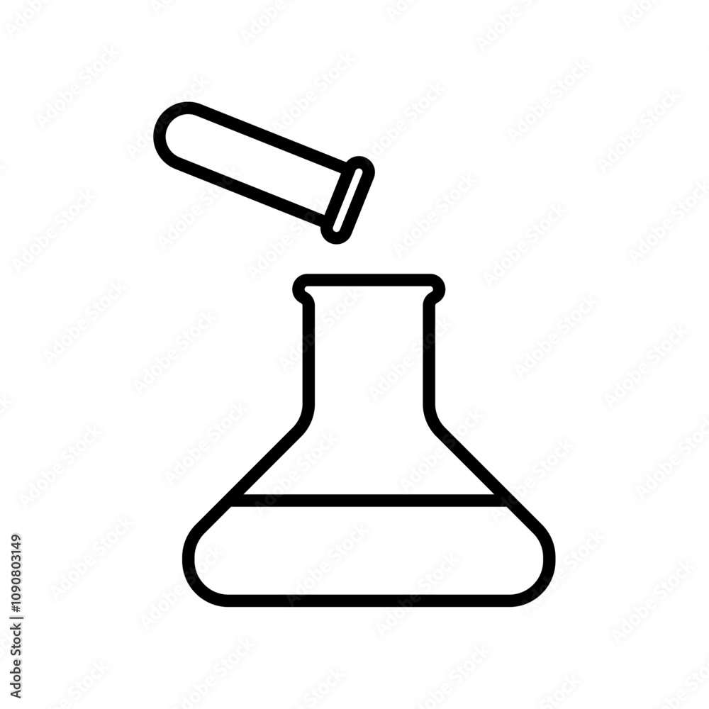Poster chemical test icon web design in vector
