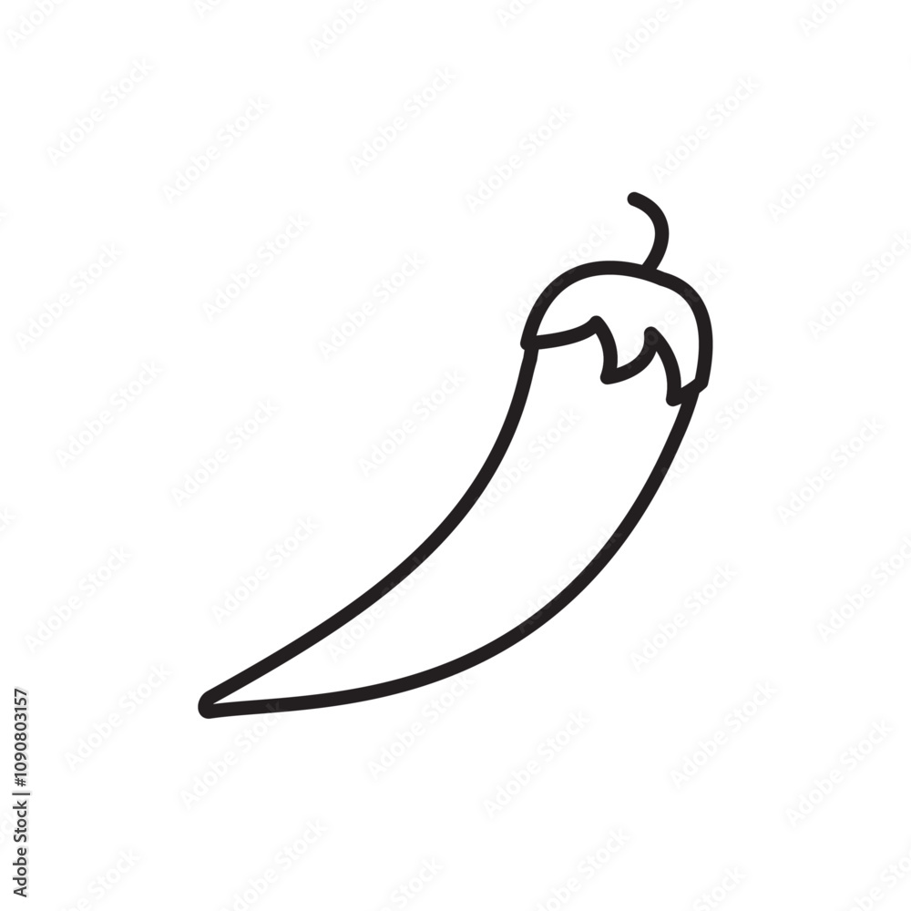 Poster Chilli pepper icon web design in vector
