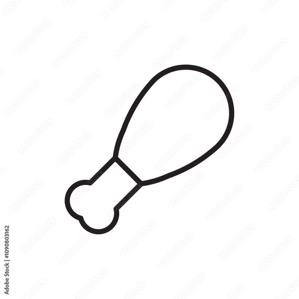Poster chicken leg icon web design in vector