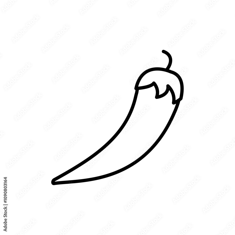Poster chili icon web design in vector
