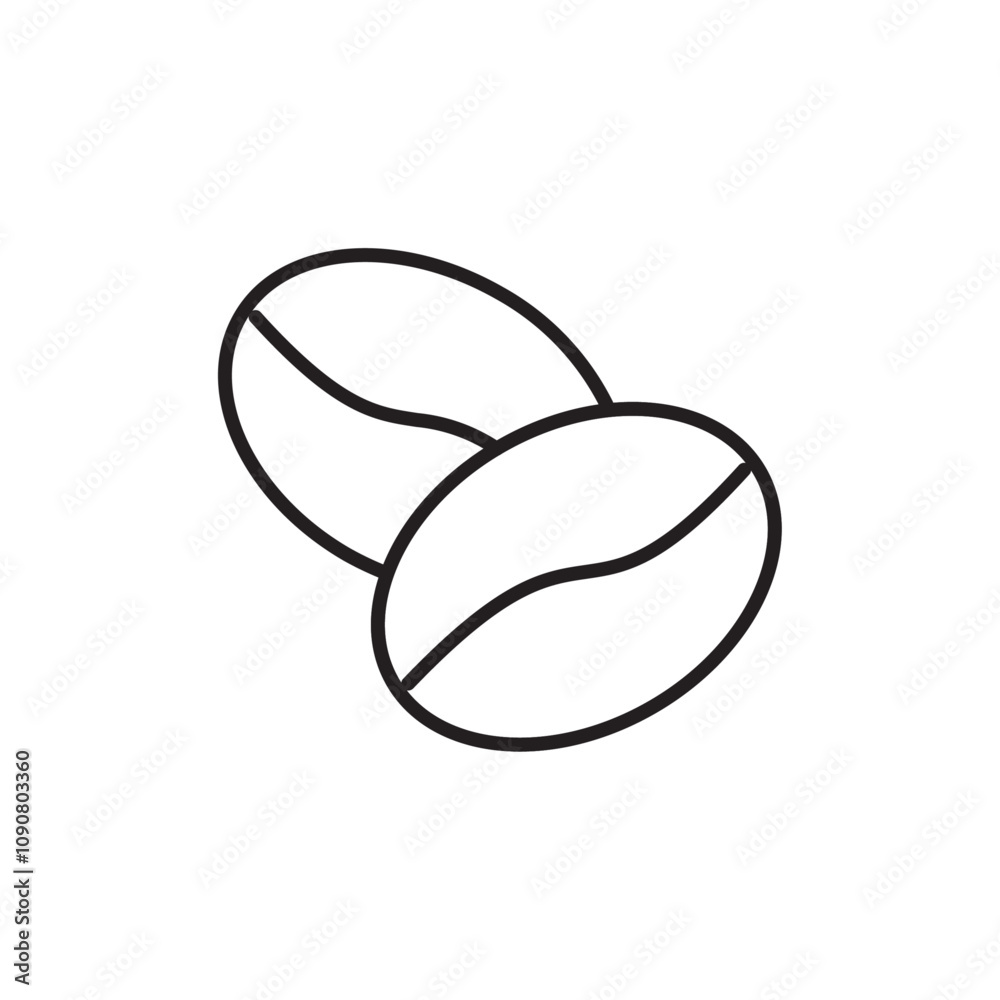 Poster coffee beans icon web design in vector