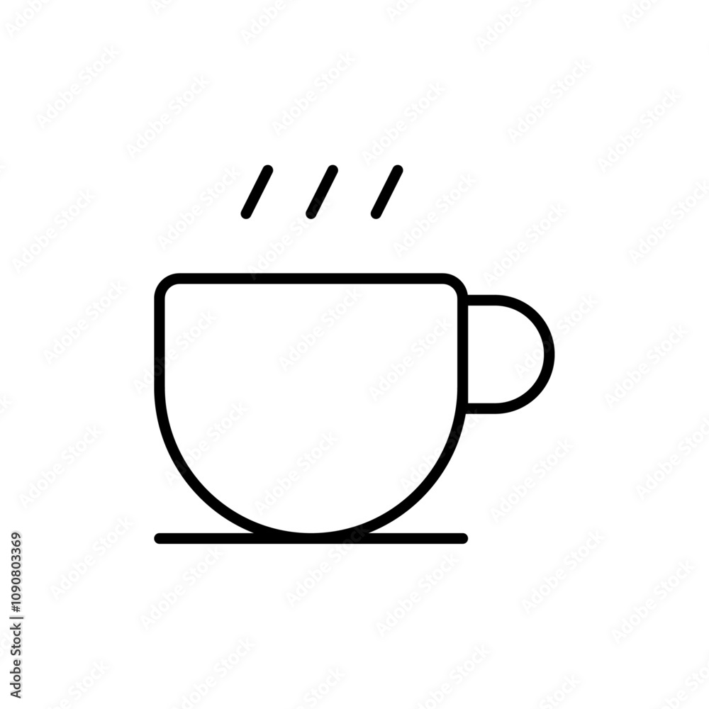 Poster coffee mug icon web design in vector