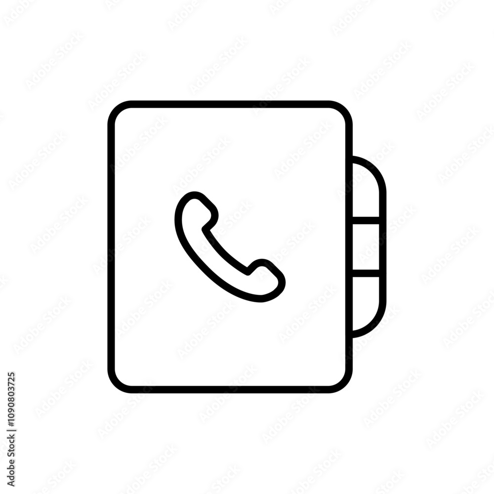 Poster contact book icon web design in vector
