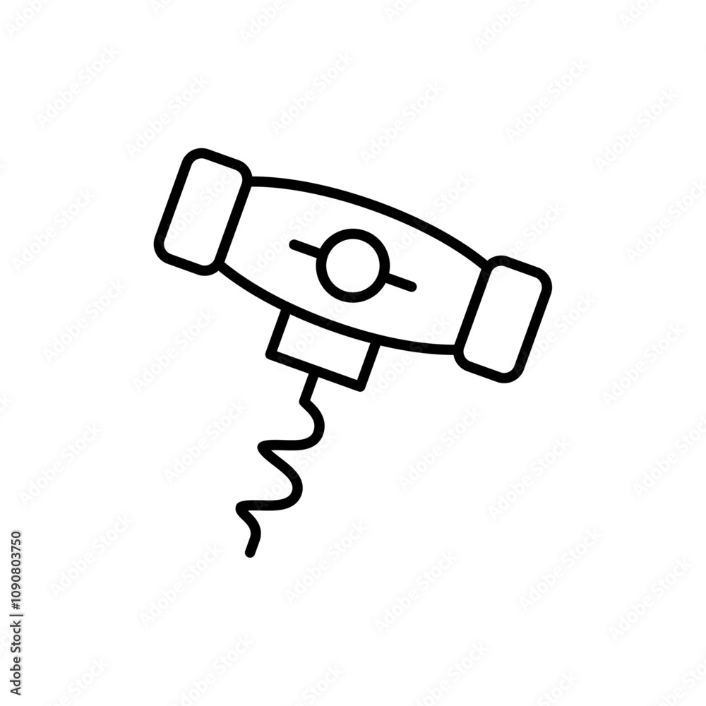 Aufkleber corkscrew icon web design in vector