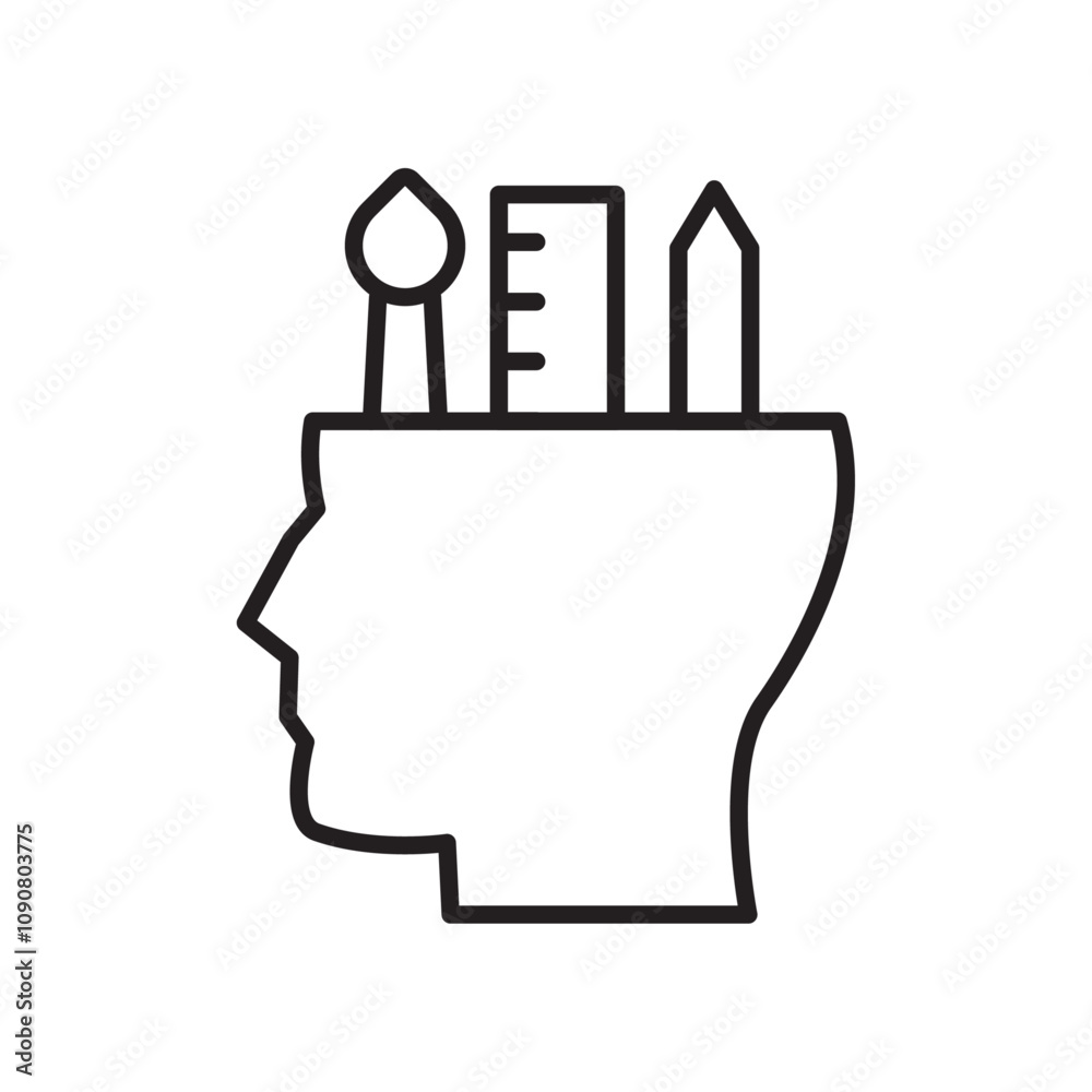 Poster Creativity icon web design in vector