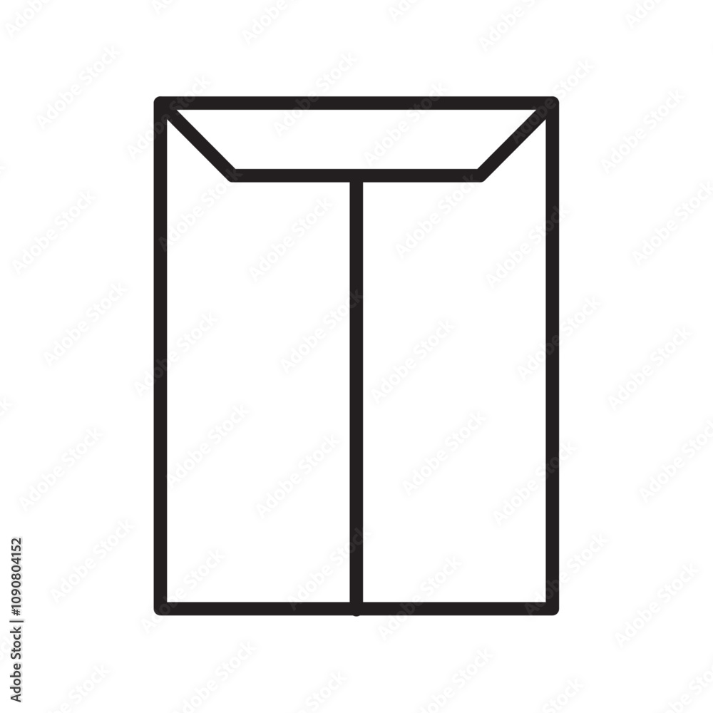 Poster Document envelope icon web design in vector