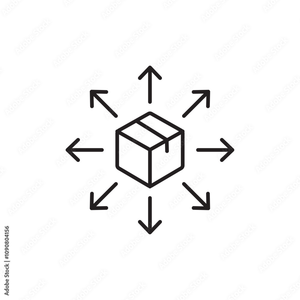Poster distribution channel icon web design in vector