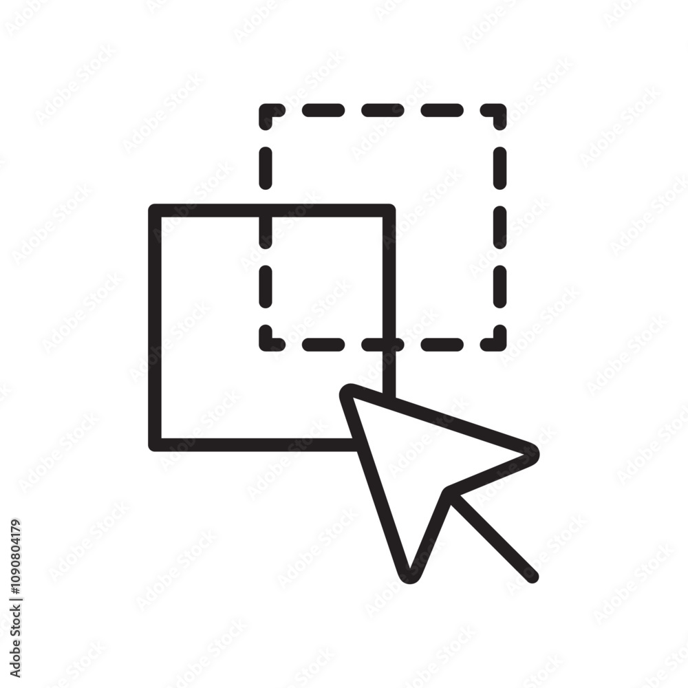 Poster drag and drop icon web design in vector