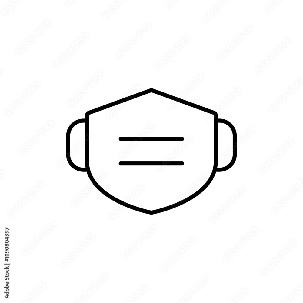 Poster Face mask icon web design in vector