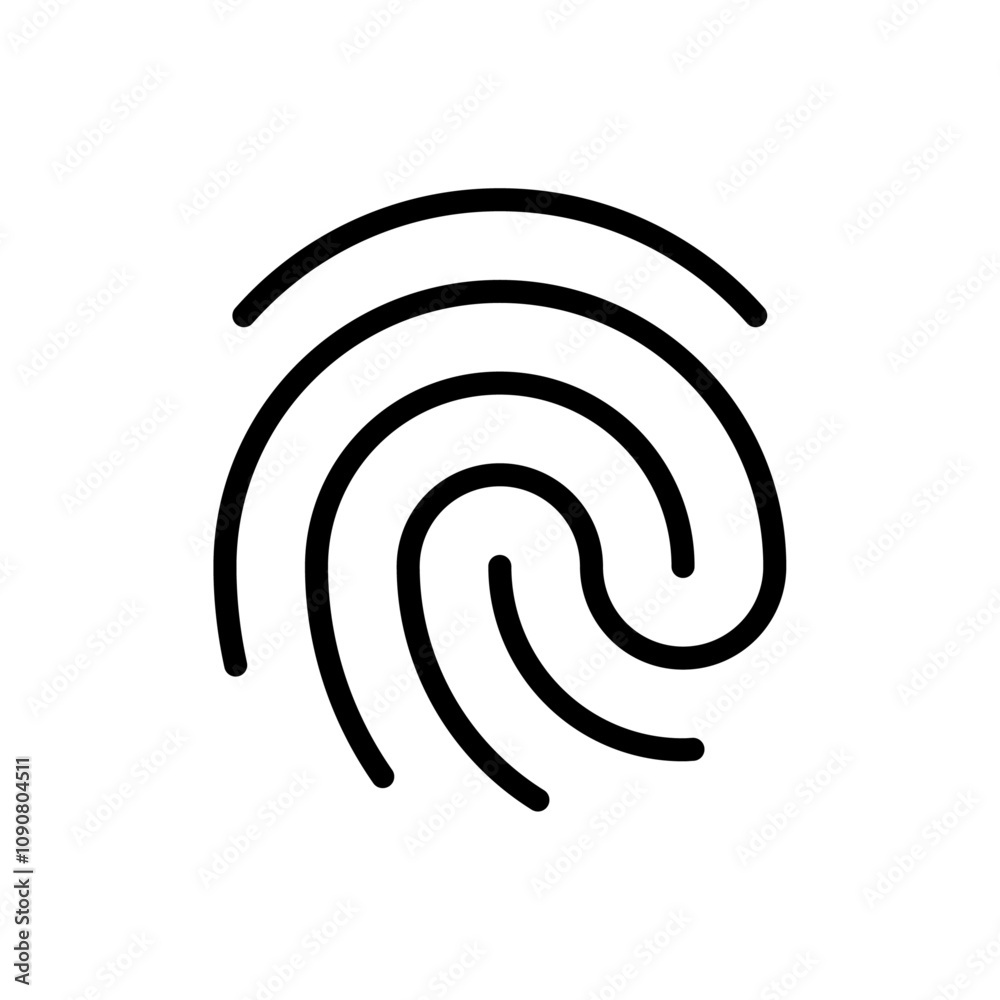 Aufkleber Fingerprint icon web design in vector