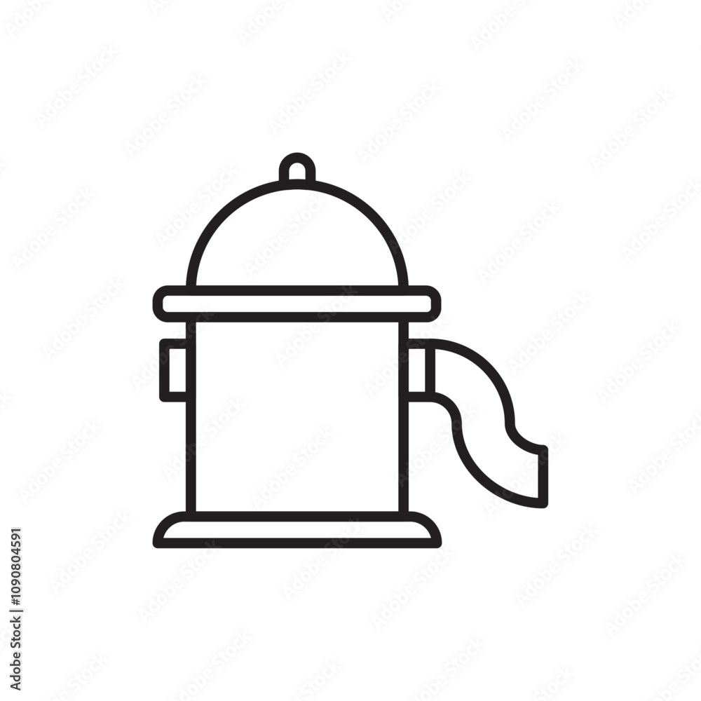 Poster fire hydrant icon web design in vector