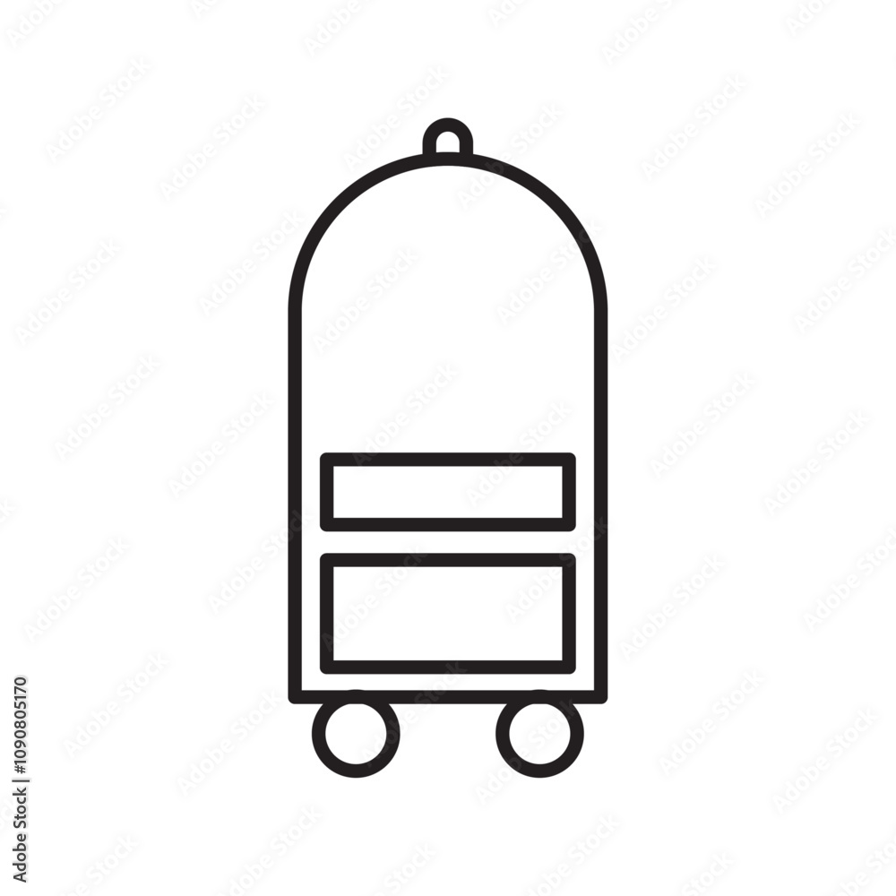 Poster hotel service icon web design in vector