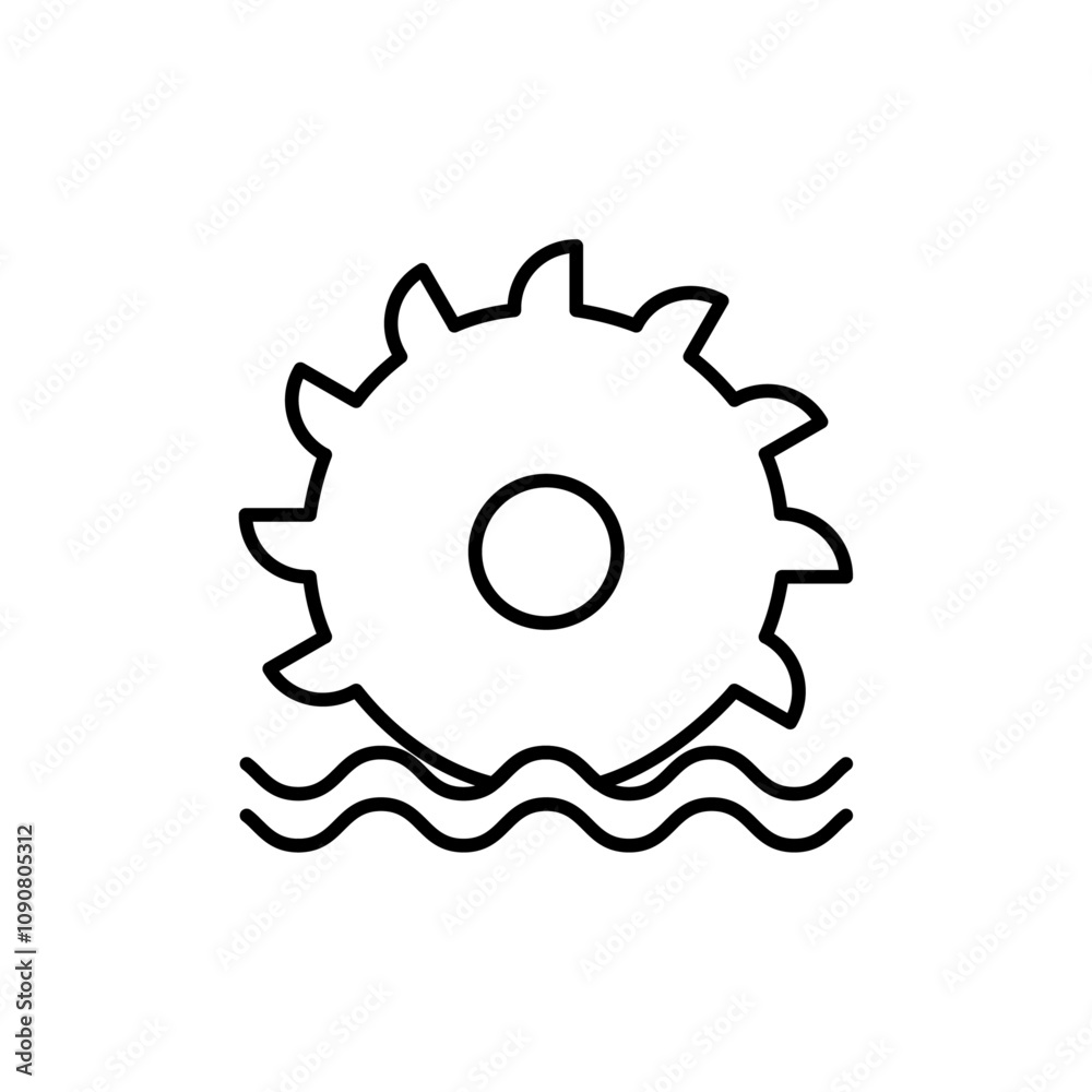 Poster Hydro power icon web design in vector