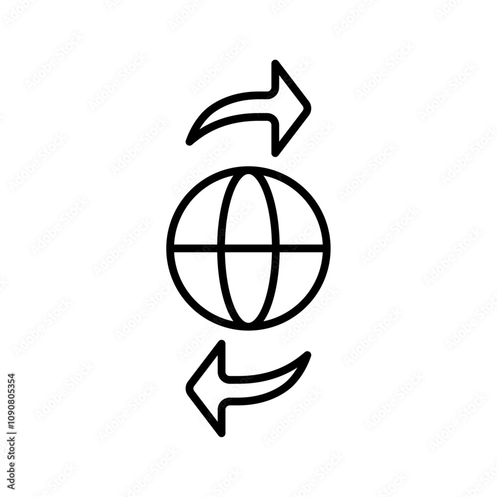 Poster Import export icon web design in vector