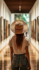 Exploring Art, A Young Girl Inside a Museum