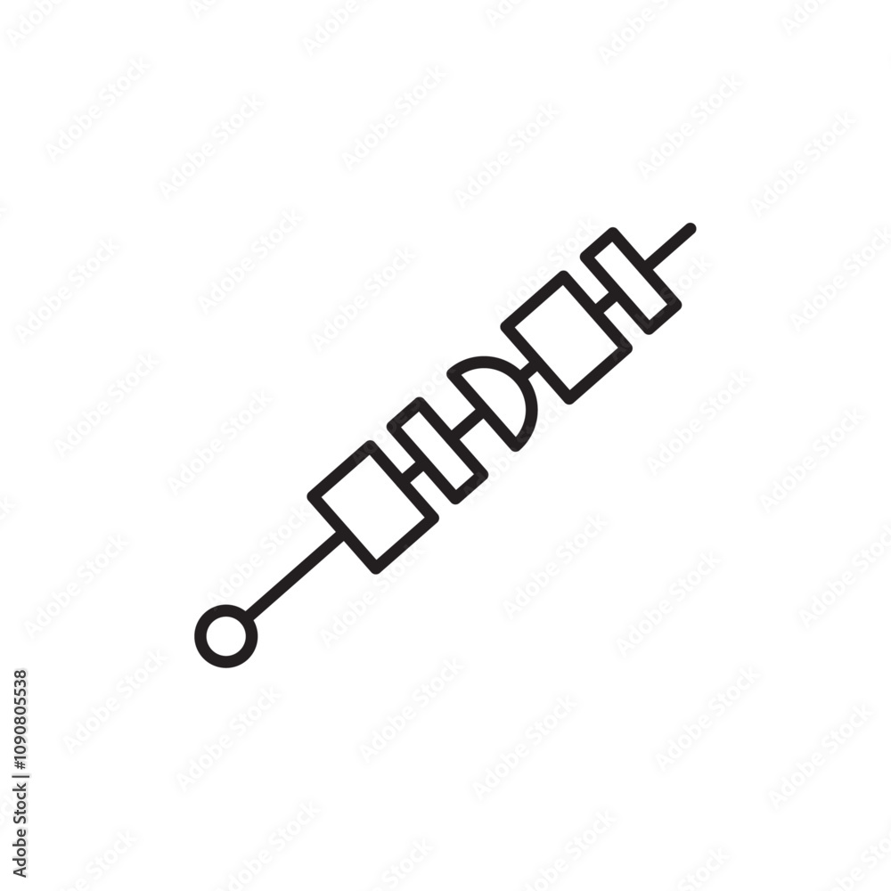 Aufkleber kebab icon web design in vector
